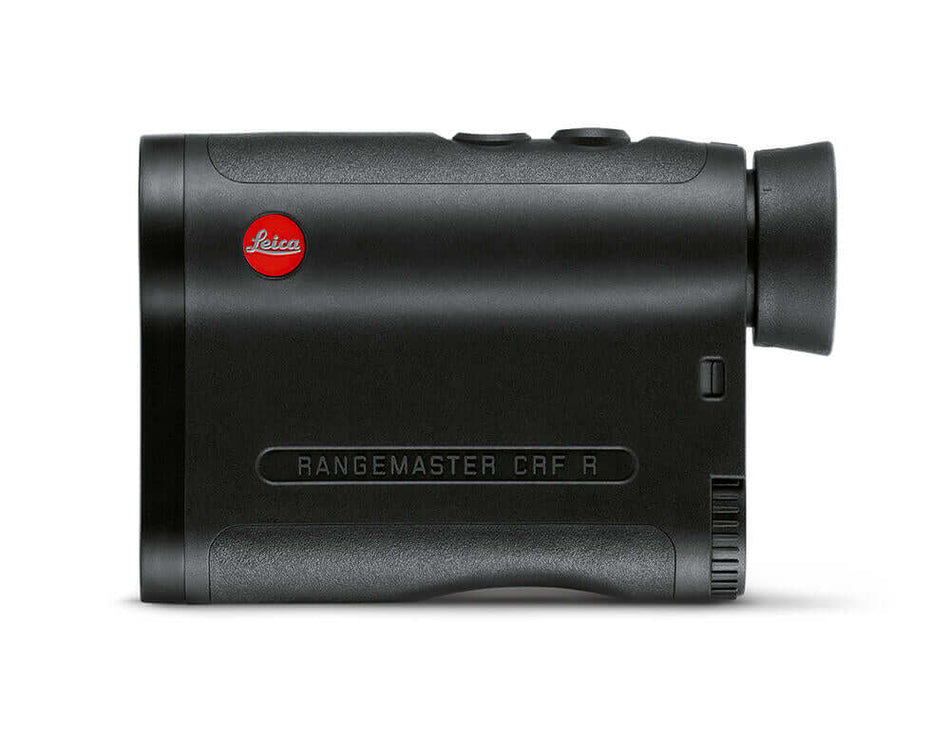 Telemetro Leica Rangemaster CRF R, design compatto nero.