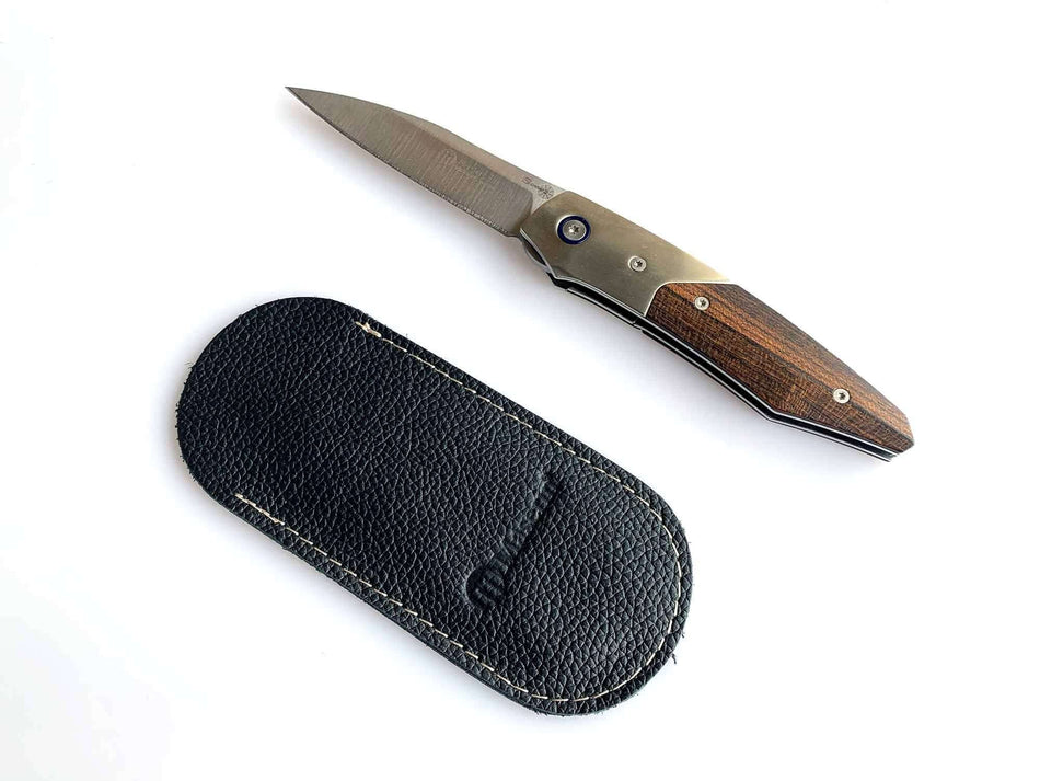 Coltello Maserin Spider II con manico in legno bocote e fodero