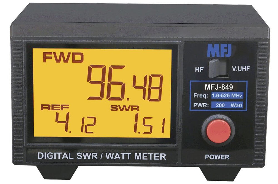 MFJ 849 Rosmetro Digitale con display per letture precise HF/VHF/UHF, misura potenza fino a 200W, 1.5-525 MHz