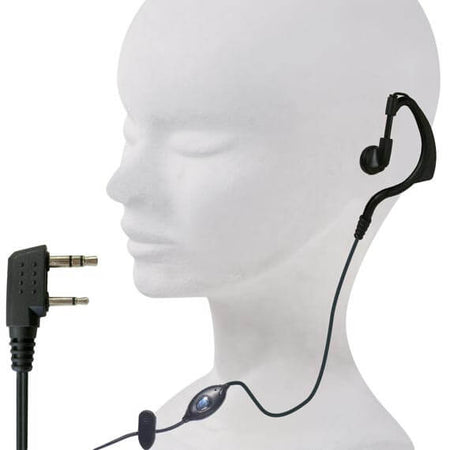 Microfono auricolare Falkos MA-2042K con connettore K e PTT.