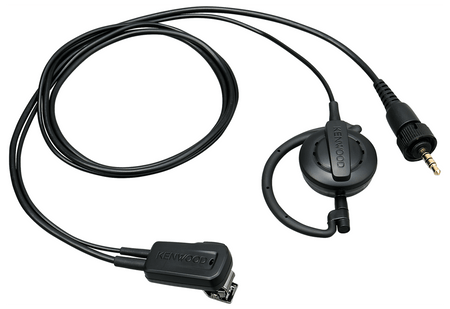 Microfono Kenwood EMC-14W con clip e auricolare, nero