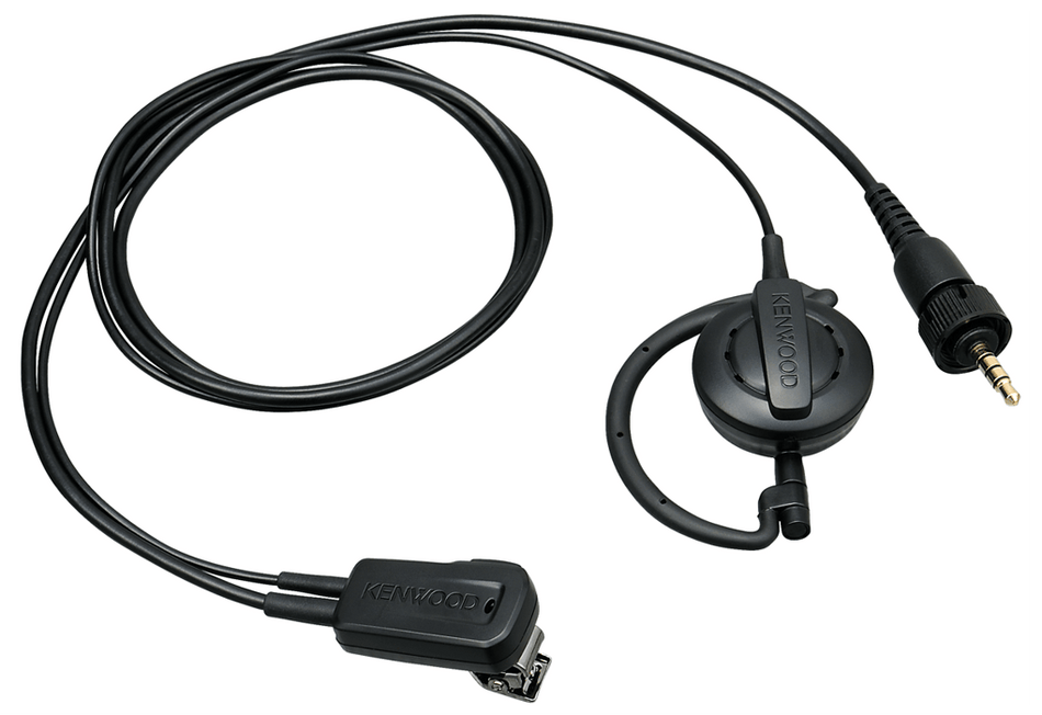 Microfono Kenwood EMC-14W con clip e auricolare, nero