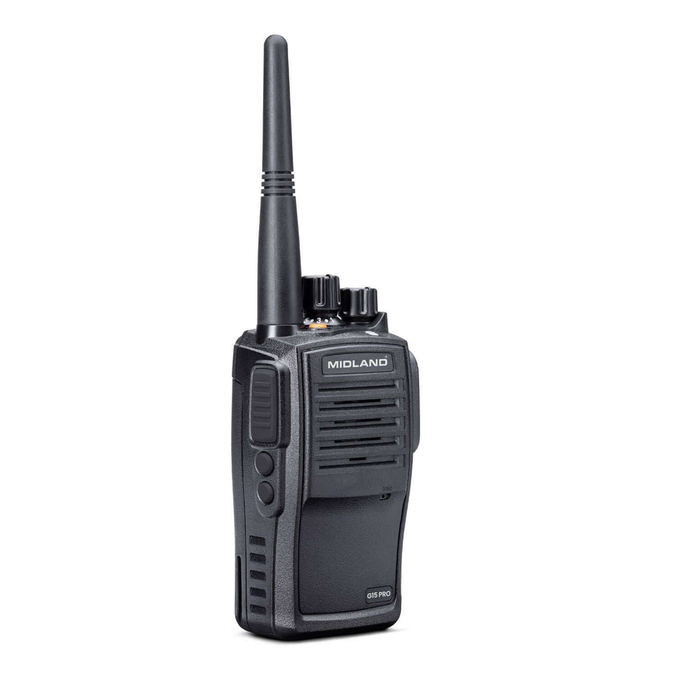 Walkie Talkie Midland G15 PRO NC con chassis in alluminio e IP67.
