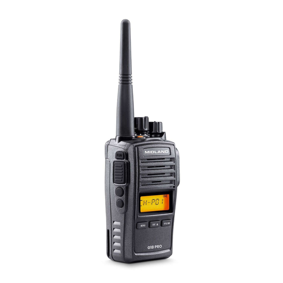 Midland G18 PRO NC, walkie talkie PMR446 professionale con Noise Cancelling