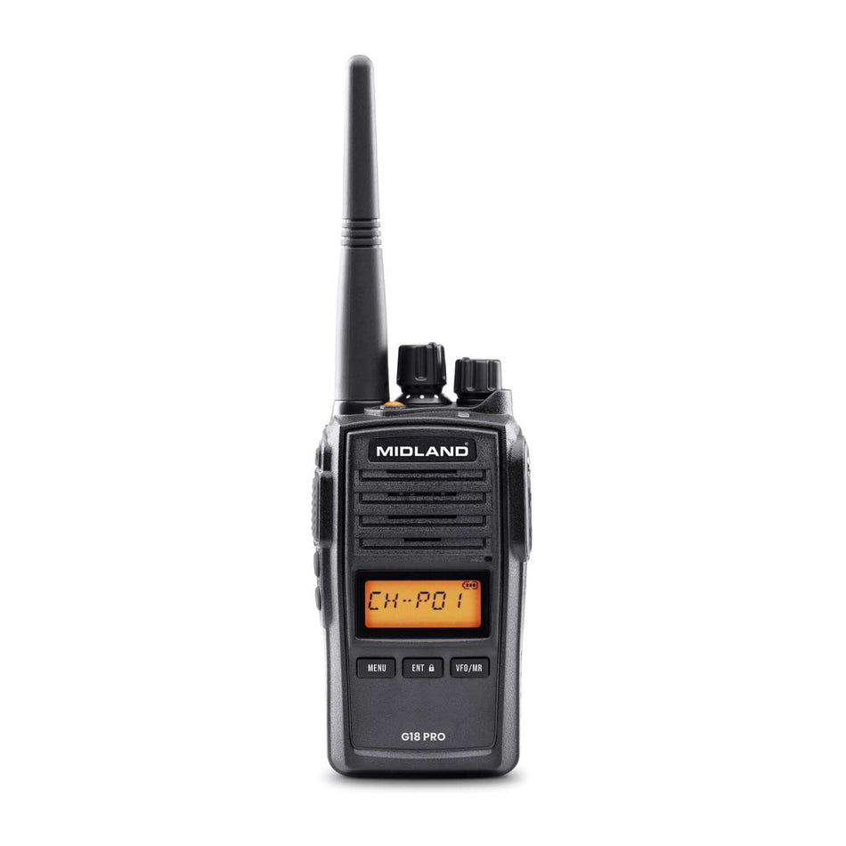 Midland G18 PRO NC, walkie talkie con Noise Cancelling e display LED