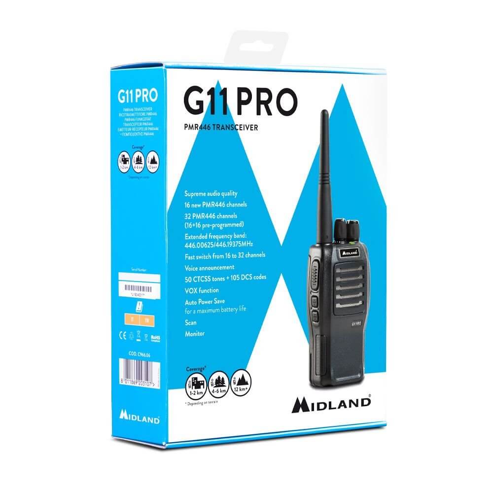 Midland G11 Pro, ricetrasmittente per ambienti rumorosi
