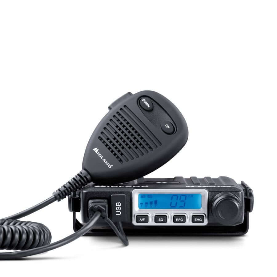 CB radio Midland M-Mini USB con schermo LCD e microfono
