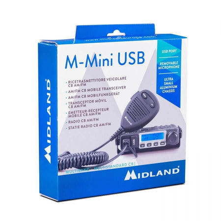 Midland M-Mini USB CB, 40 canali, microfono removibile.
