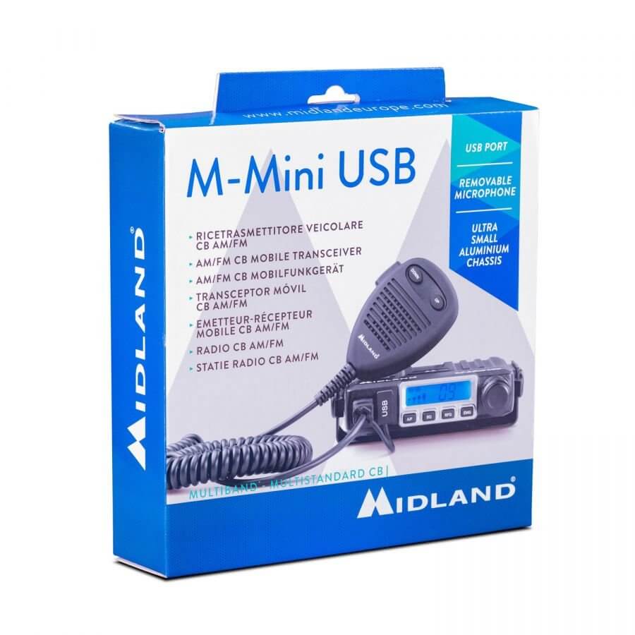Midland M-Mini USB CB, 40 canali, microfono removibile.