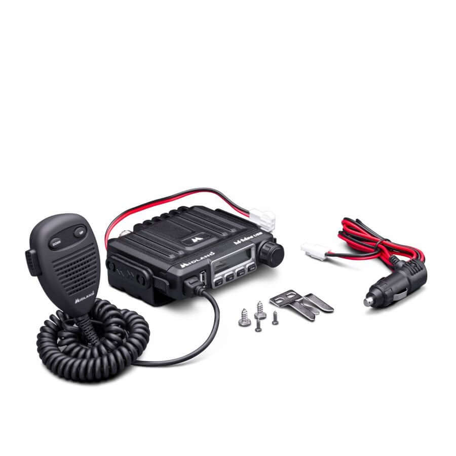 Midland M-Mini USB CB Radio con accessori, presa USB e RJ45