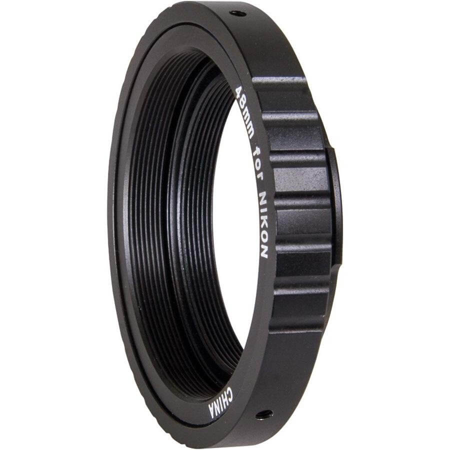 Adattatore SkyWatcher M48 per reflex Nikon, compatibile con correttori di coma e riduttori focali.