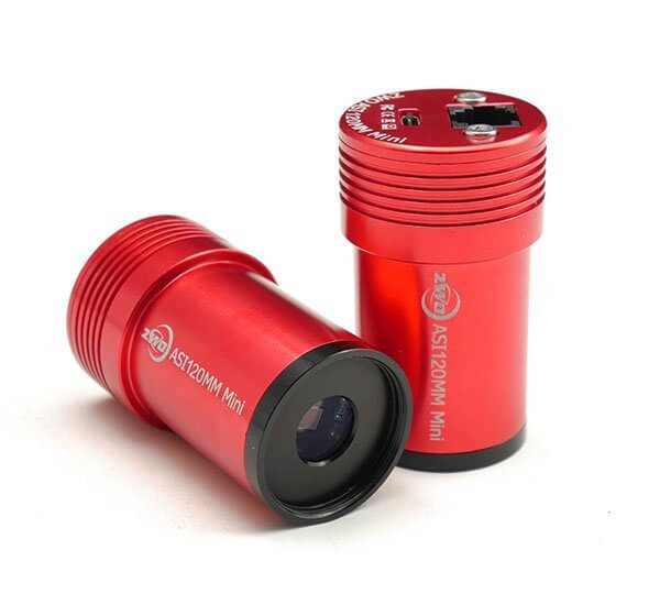 Fotocamera CMOS ZWO ASI120MM Mini per astrofotografia.
