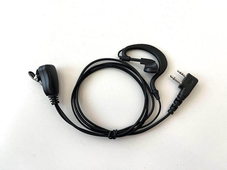 Microfono auricolare Polmar MA-11 con PTT e clip per uso tattico.