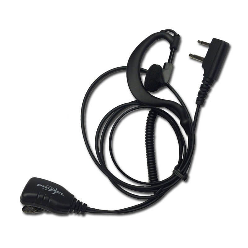 Microfono auricolare Proxel PJD-1302C cavo spiralato Kenwood