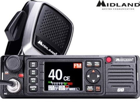CB Radio Midland 88 con display TFT e microfono per camper