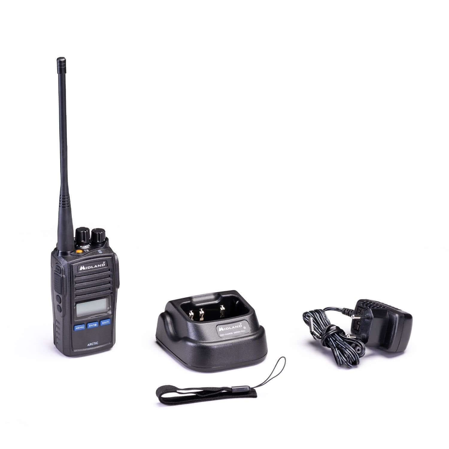 Ricetrasmettitore VHF Midland Arctic portatile con accessori