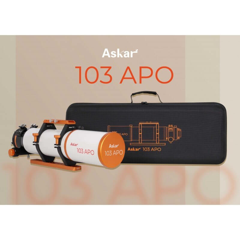 Telescopio Askar 103 APO con custodia in mostra