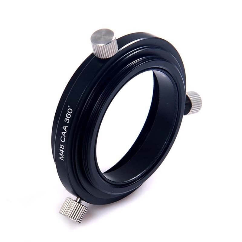 Rotatore M48 360° nero con viti di bloccaggio argento