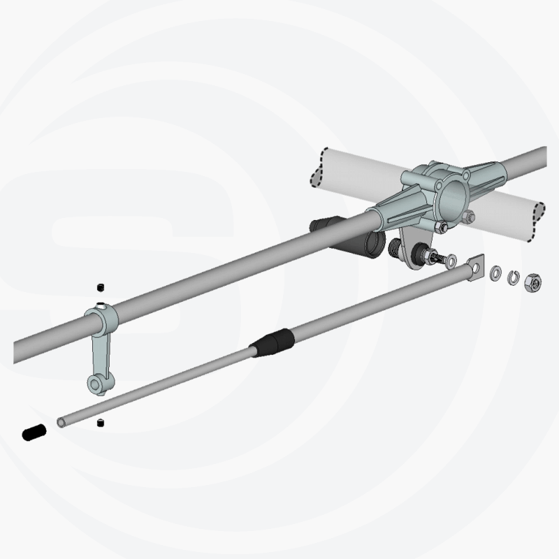 Antenna Yagi Sirio SY 50-3, 3 elementi, 50-54MHz, componenti