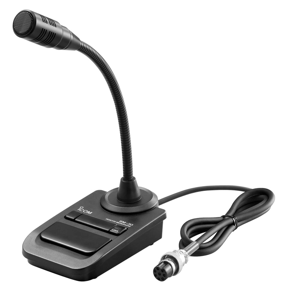 Microfono Icom SM-30 con gambo flessibile e connettore 8-pin