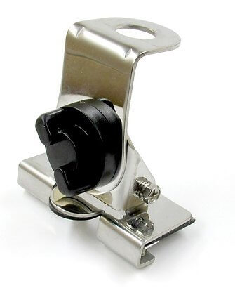 Supporto antenna inox inclinabile per cofano, foro 16mm