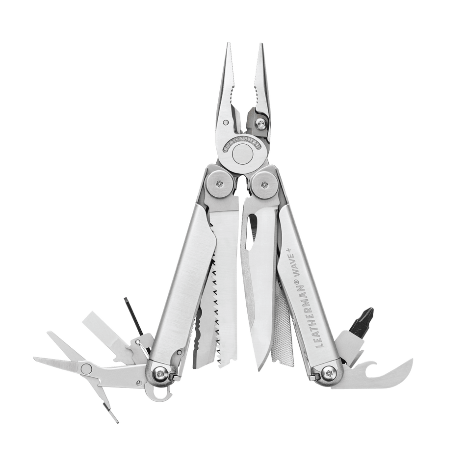 Utensile multiuso Leatherman Wave Plus Silver aperto