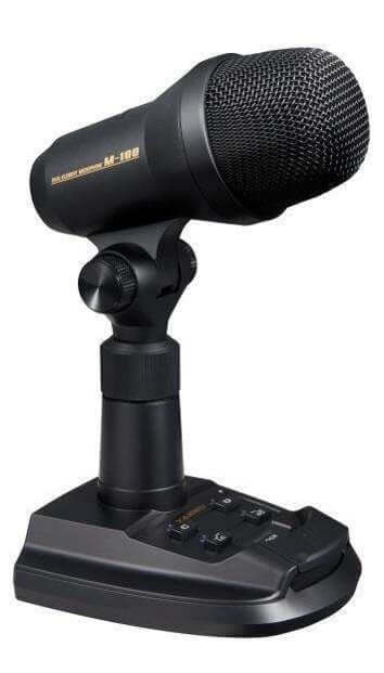 Microfono da tavolo Yaesu M-100 nero con doppia capsula