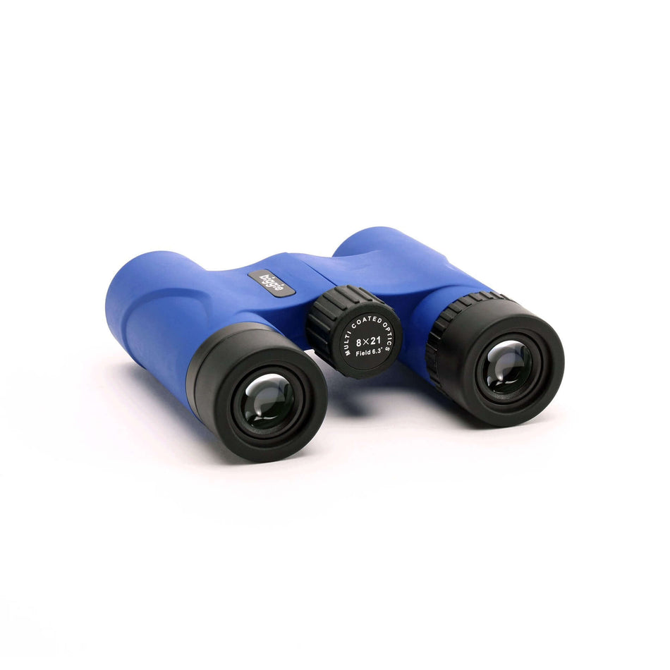 Binocolo blu Ziel Biggie 8x21, compatto e robusto.