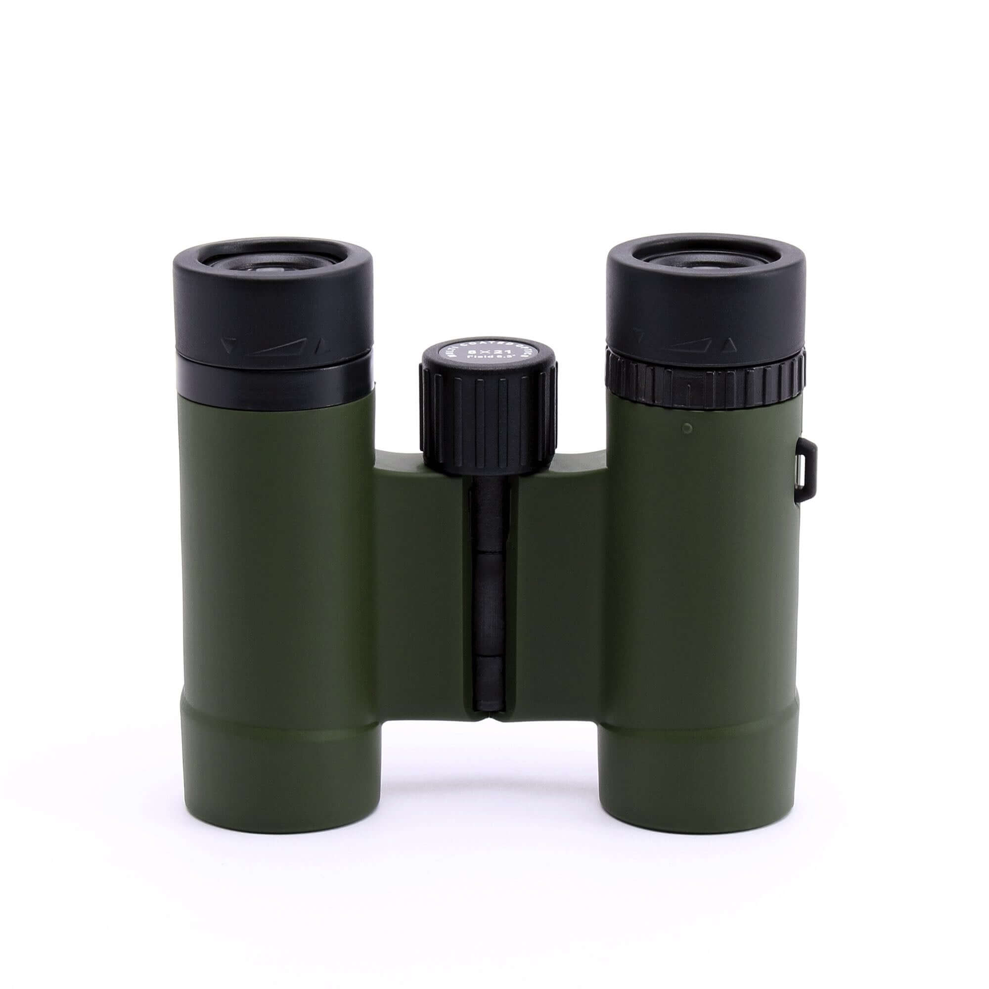 Binocolo Ziel Biggie 8x21 Verde, compatto e resistente, ideale per sport e amatori con prismi a tetto BK7.