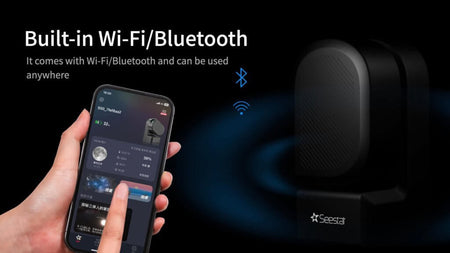 Telescopio Seestar S50 connesso via Wi-Fi/Bluetooth con app mobile.