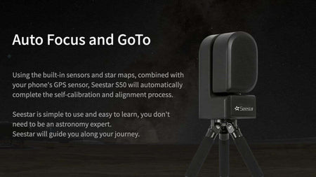 Alt Tag: Telescopio ZWO SeeStar S50 con funzioni Auto Focus e GoTo